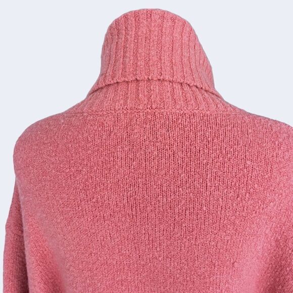 RACHEL ZOE EUC drop shoulder Wool mix turtle neck in Dusty Pink Size M - Picture 5 of 8